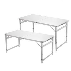 3단 높이조절 접이식 캠핑용 휴대용 테이블 알루미늄 대형