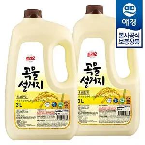 [애경]트리오 곡물설거지 우리현미 주방세제 3L x2개