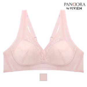 판도라by비비안 C-E컵 무빙 메쉬 레이스 풀컵 몰드 노와이어 브라 (핑크/75C-85E) VBR7147
