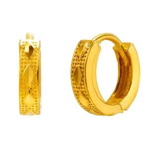 갤러리아 여자 순금 원터치 링 귀걸이 컷팅 패턴 24K 3.75g