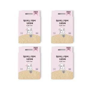 청소하는 고양이 두부모래 가는입자 1.5mm 3kg 4개  1박스