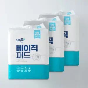 [3개세트] 바른 베이직패드 대형 60매 강아지 배변패드 강아지 배변패드