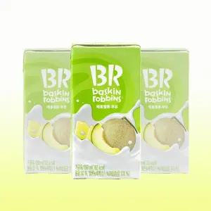 배스킨라빈스 메롱멜론 멸균우유 190ml x 24개입