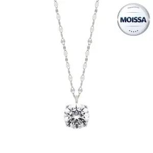 [한국금다이아몬드] 14K 1캐럿 모이사나이트 목걸이 4프롱 잠자리 체인