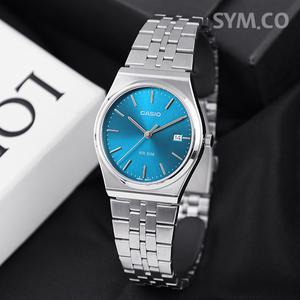 MTP-B145D-2A2  레트로 빈티지 라운드 블루 남자 메탈 시계 c149