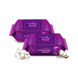 수려니 프리미엄 엠보싱 대형물티슈 60매x10팩 1박스