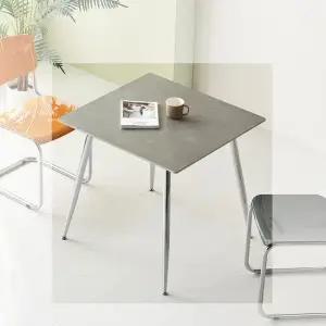 프시텔 12T 통세라믹 2인용 실버 테이블 식탁 의자 미포함   착불