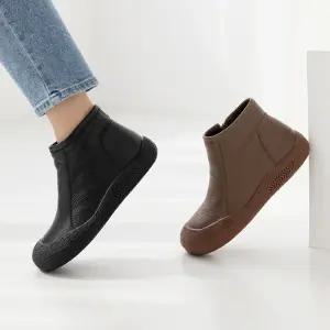 천연소가죽 기모안감 리젯 앵클부츠 3cm