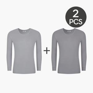 DCS0083 BYC 고급 순면 양면 보온 남자 내의 내복 상의 2매 세트