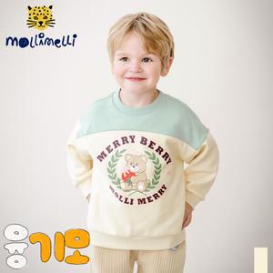 [몰리멜리] 베리곰곰융기모맨투맨티셔츠