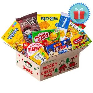 크리스마스 카톤 해피 루돌프 선물박스 1호 종합과자선물세트 성탄절 단체 간식꾸러미