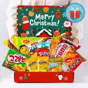 크리스마스 루돌프1호 아담사이즈 패키지형 종합과자선물세트 간식꾸러미 박스 단체 행사