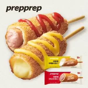 [소비기한 26.03.18] 프렙프렙 크리스피 핫도그 10팩+모짜렐라 치즈 핫도그 10팩 (총20팩)