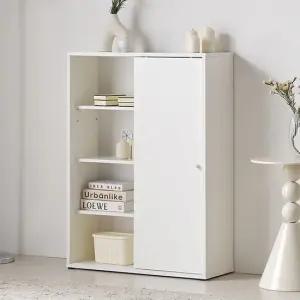 다비 4단 800 오픈 슬라이딩 슬림 틈새 높은수납장