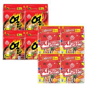 [오뚜기] 진라면 20봉 + 열라면 20봉[34249575]