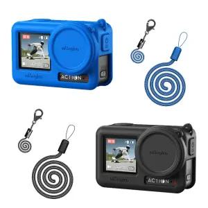 오즈모 액션 5 4 3 실리콘 케이스 렌즈 커버 스트랩 DJI 악세사리