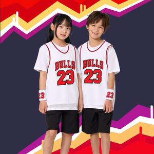 아동 불스나시 화이트 메쉬 농구나시 농구티