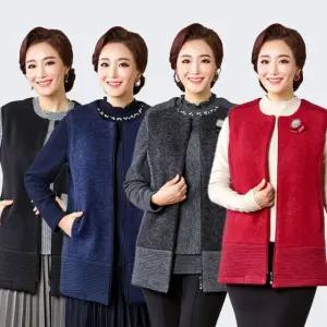 [마담엘레강스] 밍키 코사지 조끼 K204VT01