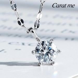 [캐럿미]18kGF 시뮬럿다이아 1캐럿 모이사나이트 나비체인 목걸이 실버925