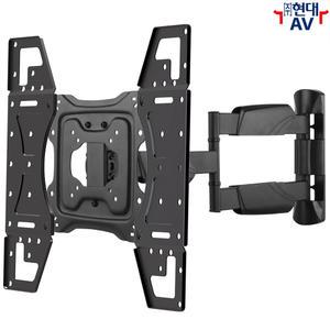 현대AV HD-2760 대형 TV 벽걸이 브라켓 거치대 월마운트, 60인치/35kg/VESA 400x400mm까지 지원, 상하 각도 및 좌우 회전 조절 가능, 케이블 정리 지원, 한글 안내서 기본 제공, LG 삼성 사이니지 설치