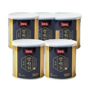 광천김 프리미엄 명작 재래 캔김 30g x 5캔 바삭바삭 고소한