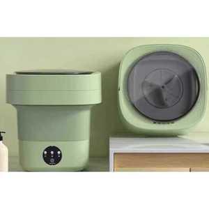 접이식 세탁기 자동 작은옷 소량 ?수 출장 미니 여행 13L (민트그린)