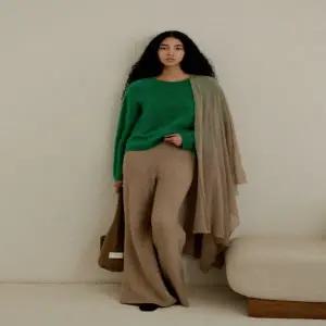 [누캐시미어] 알파카울 홀가먼트 니트백