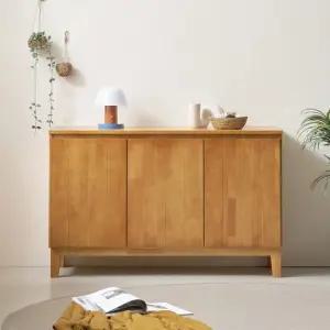 디자이너스룸 이스테지아 원목 사이드보드 높은 거실장 1200