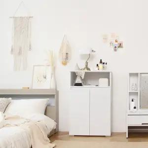 화이트톤 깔끔한 800 오픈형 다용도 도어 수납장 BJ5291R (착불)