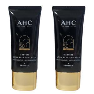 AHC 마스터즈 아쿠아 리치 선크림x 2개 백탁없는 워터프루프 미백주름개선 박세리선크림