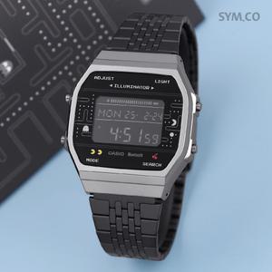 카시오 빈티지 사각 블루투스 전자 공용 메탈 시계 ABL-100WEPC-1B c160