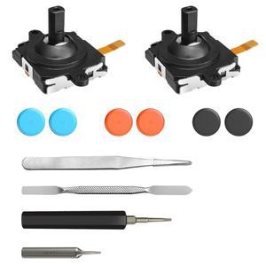 오큘러스 퀘스트 2 /PS 컨트롤러용 3D 아날로그 조이스틱 좌우 핸들 수리 부품 썸 커버 트위저 키트