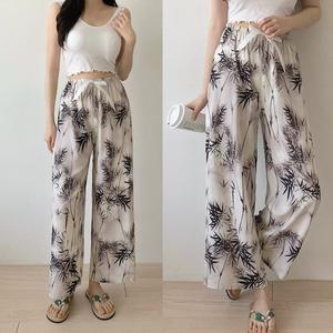 아이스 찰랑찰랑 쿨 와이드 통바지 해외여행 동남아 휴양지팬츠 에어컨바지