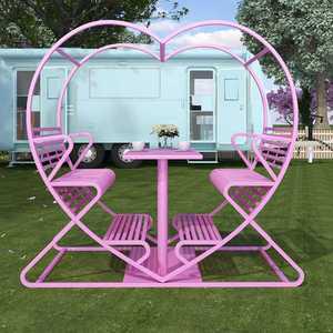 하트 벤치 의자 펜션 관광지 공원 웨딩 조형물 포토존