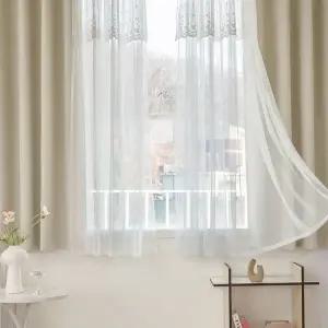 어반 형상기억 암막+디망쉬 레이스 창문커튼 4장