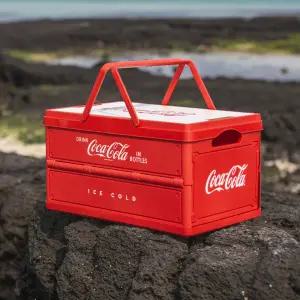 코카콜라 접이식 폴딩박스 정리함 COCO-CC25R 레드 30L/우드상판