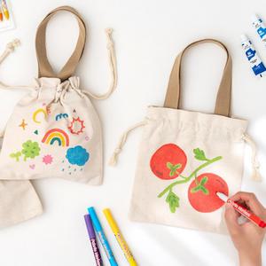 [오피스스쿨] 민화샵 KC인증 스트랩 무지 에코백 미니 복조리백 DIY 단체만들기수업 캔버스백 에코백크로스 장바구니