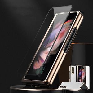 갤럭시 Z폴드 3 전면 풀커버 전기도금 골드핏 컬러 탄소섬유 지폴드 제트폴드 범퍼 하드 핸드폰