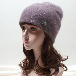 비니넥워머모자 6칼라 리프 큐빅장식 미시 비니 S1537 중년여성겨울