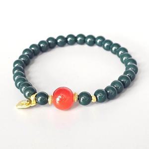 그린 크리스탈 소원성취복 재물운 불교 비휴염주팔찌