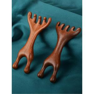 얼굴 괄사 휴대용 경혈 스틱 황동 편백나무 관리 주위 경락 지지대 건강 1개