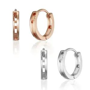 [엘르주얼리] 14K Goldplated 투라인 링 귀걸이 ELGPEE516