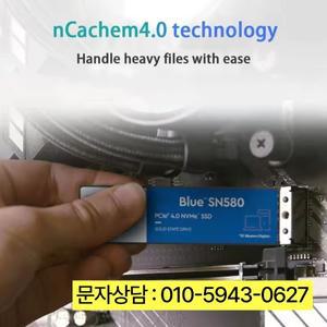 WD SSD SN580 NVMe Blue 2TB 1TB 500GB PCIe 4.0*4 M.2 2280 노트북 PC용 내부 솔리드 스테이트 드라이브용