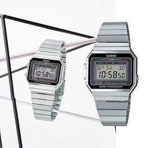 백화점AS가능 카시오 레트로 빈티지 사각 스퀘어 메탈 전자시계 A-700W-1ADF 데일리 학생 커플 지코스모제