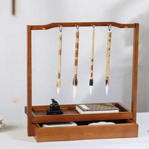 붓걸이대 서예 스탠드 가정용 브러쉬 붓꽂이 거치대 동양화 그림 보관함 홀더