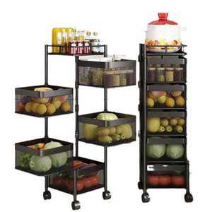 이동식 회전수납장 침실 멀티 거실 다용도 트롤리 바구니 보관함 다층 서랍장 선반 인테리어 찬장