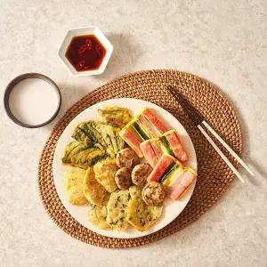 쿡생 스페셜 모듬전 350g 냉동전 부침개 김치전 깻잎전 고기완자 동태전 부추전