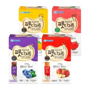 유기농 과일퓨레 펫디저트 30스틱 450g 포켄스 짜먹는 강아지츄르 소화 장건강 (2종 선택)