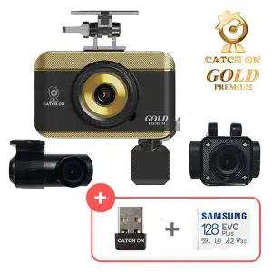 [NS홈쇼핑]특허받은 캐치온 골드 프리미엄 블랙박스 128GB 4채널 (3채널+페달)..