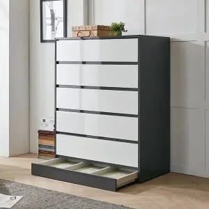 [우아미]비아 900 하이그로시 5단 서랍장